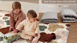 Baby Play Mat,  Extra Thicker & Large Baby Mat, Soft Cushioning Foam Play Mats for Babies &Toddlers