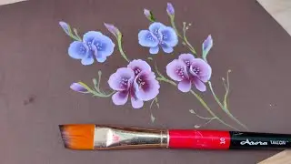 Easy One Stroke Painting for Beginners | Angular brush | Easy & Simple Acrylic Painting step by step