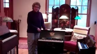 Preacher's folding foot pump suitcase organ demo