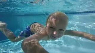 Underwater GoPro video of Ollie swimming