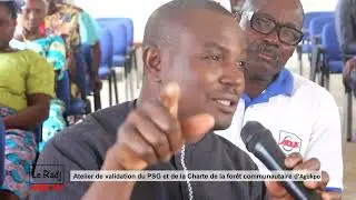 Atelier de validation du Plan Simple de Gestion et de la charte de la forêt communautaire d'Agokpo