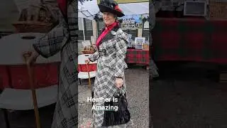 Our volunteer Heather is multi talented.  All decked out for Dickens on the Strand.