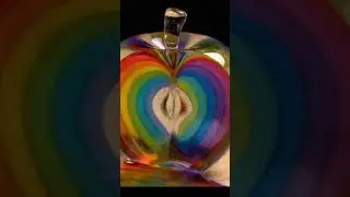 Rainbow Glass Apple Cutting ASMR 🍎 | #asmr #aiasmr