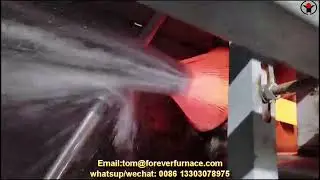 Medium frequency long pipe heat treatment furnace #steelpipe #heattreatment #furnace