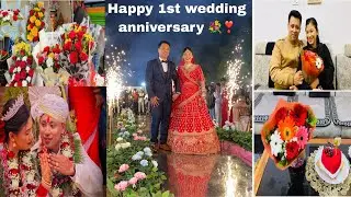 Anniversary Surprise for newly married couple 💐❤️Happy 1st wedding anniversary Dd and Dai👩‍❤️‍👨