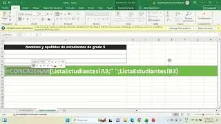 Tutorial Funci&ograve;n b&aacute;sica de Concatenar en Excel - SENA
