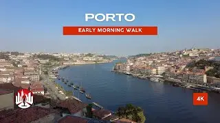 Porto: Morning 4K walk across the Dom Luis 1 Bridge