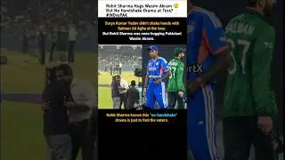Rohit Sharma Hugs Wasim Akram 😲 But No Handshake Drama at Toss? #INDvsPAK