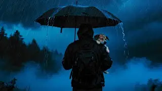 Dark Rainfall at Night | Peaceful Rain for Insomnia