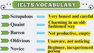 IELTS VOCABULARY PART - 18 Vocabulary you must know! #band9ielts #band9 #band7plus #ieltsguru 