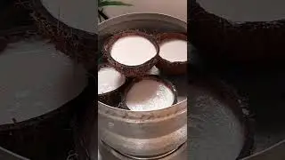 Idli Making In New Way | Coconut Shell Idli | #shorts #idli #wow #coconutshell #recipe