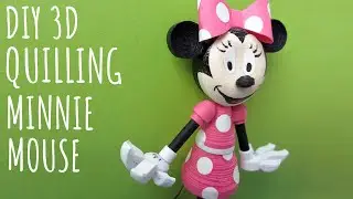 DIY 3D Paper Quilling Minnie Mouse | #shorts