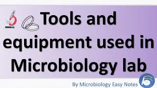 Tools and equipment used in microbiology lab