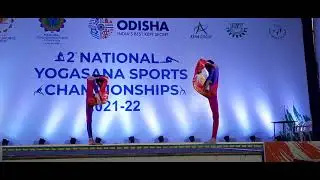 Rhythmic yogasana pair by -Yashica and Manaswi | Sub junior girls | Secured 5th position