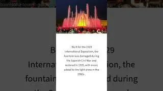 Magic Fountain of Montju&iuml;c: A Spectacle of Light and Water