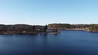 Green Screen Background drone rise and fly over water/Chroma Key Backgrounds