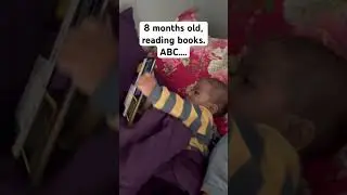 Eight months baby reading book || Neel #baby #lifeisbutadream #viralvideo ￼