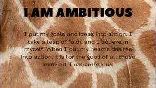 I AM AMBITIOUS. Affirmations for Black Women. Become #freeasf