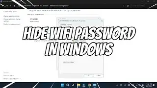 How to Hide Wireless Network Security Key or Password in Windows