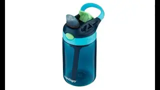 Contigo Kids Water Bottle with designed AUTOSPOUT Straw, 14 oz., Blueberry Ocean