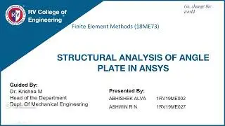 Static structural analysis of angle plate in ANSYS
