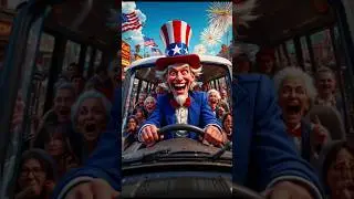 ❤️🇺🇸 Evolution of Uncle Sam: Going Crazy While Strolling a Nursing Home 🏥✅✨ #cat #cute #love #shorts