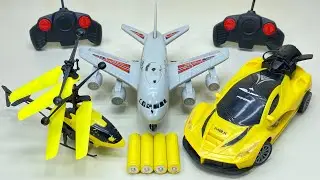 Best RadioControl RC Flying Helicopter with RC A380 Aircraft and 3D Light RC Car Unboxing and Review