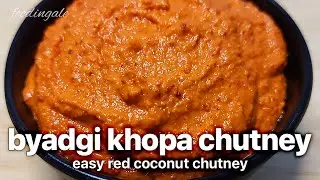 easy red coconut chutney | spicy dosa chutney | no cook chutney recipe