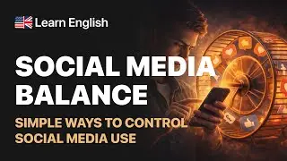 Stop Social Media Addiction: Easy English tips for real life | Learn English with Subtitles (A2&ndash;B1)