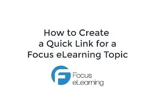Creating Quick Links to Topics