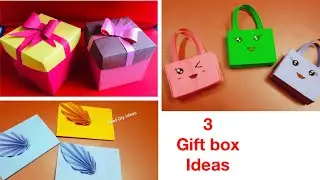 DIY Gift Box/ Paper gift envelope/ Origami gift paper bag, Easy paper craft 5 minute craft ideas,