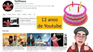 Parabéns CP completamos 12 anos de Youtube, trazendo muita informação e dicas do dia a dia