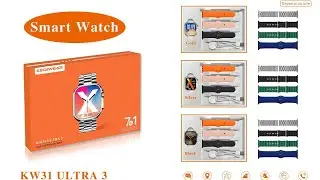 KEQIWEAR KW31 ULTRA 3 SMART WATCH WITH SEVEN 7 STRAPS BAND WIRELESS CHARGING
