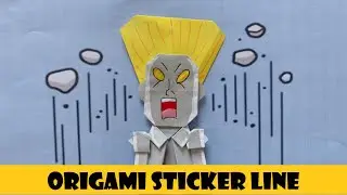 EP169 Origami Angry Sticker Line พับกระดาษสติกเกอร์ไลน์โกรธจนตาเหลือง ไอเดียของช่อง Suki Japan