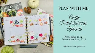 Cozy Thanksgiving PLAN WITH ME! | Amazon Finds | Planner Stickers