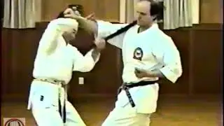 DAI SENSEI SAIKO SHIHAN MASARU SHINTANI DEMONSTRATING SHINDO WITH SENSEI BOB REID IN 1996.