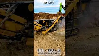 FABO | FTI-130-S Tracked Mobile Stone Crusher #shorts  #stone #crusher #mobile