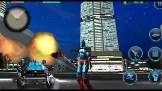 ► Flying Superhero Batman Robot Car Battle Android Gameplay