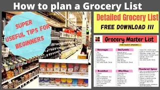 How to make Indian Grocery Shopping List | Indian Monthly Grocery Shopping List | Grocery Planning
