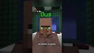 i put an imposter among villagers #minecraft #minecraftshorts #shorts