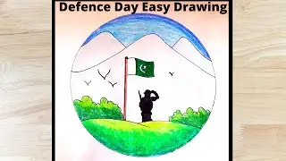 Defence Day Drawing| 6 September Drawing| 6 September Easy Drawing| How To Draw Pakistan Defence Day
