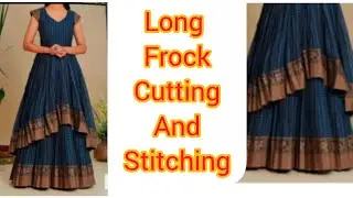 2 layer long frock cutting and stitching#longtop#fashion#idealtopmaking#cutting#stitching#blouse 
