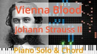 🎹Solo & Chord, Vienna Blood, Johann Strauss II, Synthesia Piano