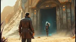 When a lone explorer meets the guardian of an ancient alien vault beneath the desert sun.