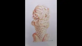 色鉛筆素描   冰淇淋甜筒 - 孫系蓉