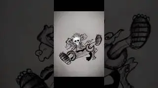 Drawing Luffy gear 5 #drawing #animedrawing #onepiece #shorts
