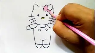 How to Draw a Doll Drawing step by step tutorial // Easy Kitty Doll Drawing
