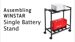 Assembling WINSTAR 2-Tier UPS Stand l  Metal Inverter Trolley with Wheels l Single Battery Stand