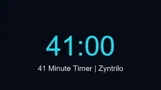 41 Dakika Saya&ccedil; &ndash; 41 Minute Countdown Timer | Zyntrilo