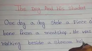 The dog and his shadow//story writing.